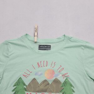 Eddie Bauer Casual Short Sleeve Graphic T-Shirt Youth Boys Size Medium M Green